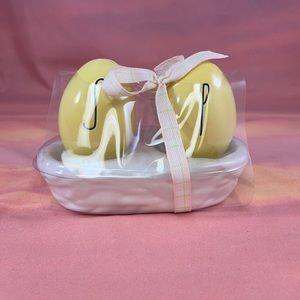 Rae Dunn Yellow Salt Pepper Shakers Easter edition